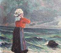   impressionism oil painting marine landscape seascape shipwreck  