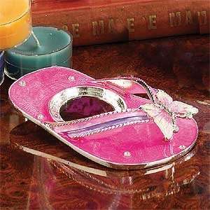  Pink Butterfly Slipper Decoration Candle Holder Votive Shoe 