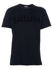 GALLIANO   cotton logo t shirt