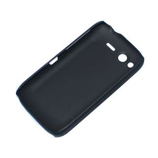 HARD RUBBER CASE COVER FOR HTC Desire S G12 black+ film  