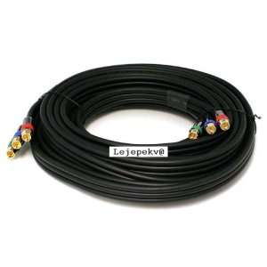 PREMIUM 25FT 3 RCA Component Video Coaxial RG 6 18AWG 75Ohm CL2 Rated 