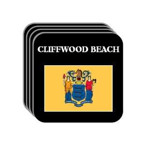  US State Flag   CLIFFWOOD BEACH, New Jersey (NJ) Set of 4 