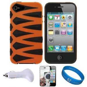 Orange Sharp Stone TPU Protective Silicone Skin Cover for Apple iPhone 