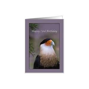 73rd Birthday Card with Crested Caracara Bird Card Toys & Games