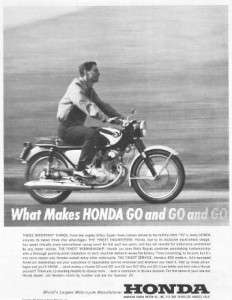 1963 Honda Super Hawk 305 Motorcycle Original Ad  