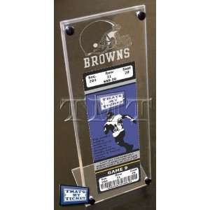  Cleveland Browns Engraved Ticket Stand