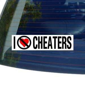  I Hate Anti CHEATERS   Window Bumper Sticker Automotive