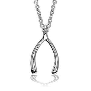  Sterling Silver Wishbone Charm, Does Not Come with a Chain 