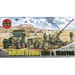 Airfix A02314 176 Scale Bofors 40MM Gun and Tractor Military Vehicles 