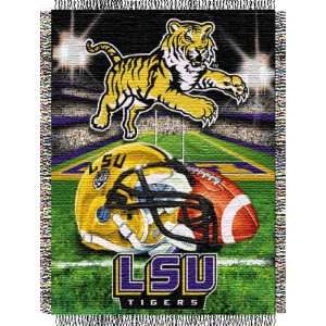  Louisiana State Tigers (LSU) NCAA Woven Tapestry Throw 