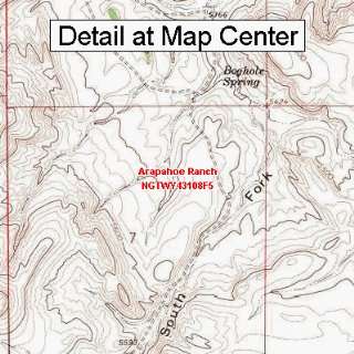  USGS Topographic Quadrangle Map   Arapahoe Ranch, Wyoming 