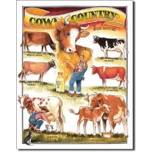  Bates   Cow Country Metal Tin Sign 12.5W x 16H