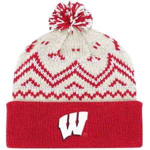    Wisconsin Badgers adidas Oatmeal Cuffed Knit Hat