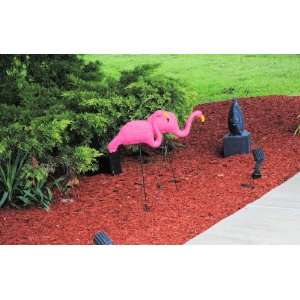  2 Pink Flamingos Lawn Yard Ornament 3 Dimensional