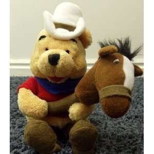   the Pooh 9 Plush Cowboy Pooh Riding Pony Stick Doll Toys & Games