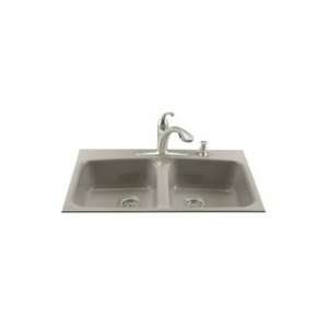   Tile In Kitchen Sink w/Five Hole Faucet Drilling K 5898 5 K4 Cashmere
