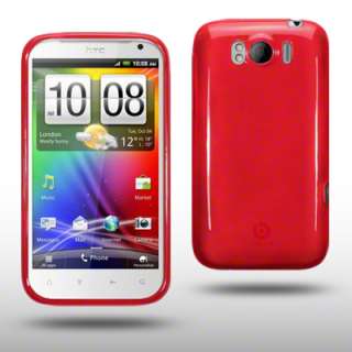 TPU GEL CASE / BACK COVER FOR HTC SENSATION XL   RED  