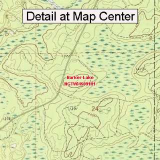   Map   Barker Lake, Wisconsin (Folded/Waterproof)