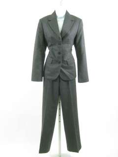 SISLEY Gray Wool Blazer Jacket Pants Suit Outfit 40 42  