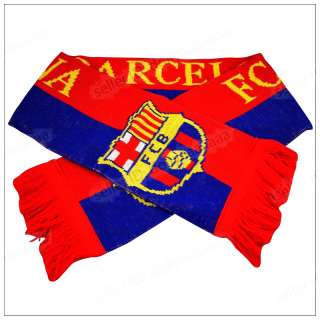 Football Team FCB Barcelona Soccer Soft Knitted Scarf  