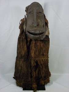   African Tribal Mask HEMBA Ibombo Ya Soho Ceremonial Mask w/costume