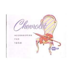 1958 CHEVROLET Accessories Sales Brochure Book