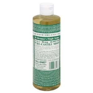   Dr. Bronner 18 in 1 Pure Castile Soap, Hemp Almond   16 fl oz Beauty