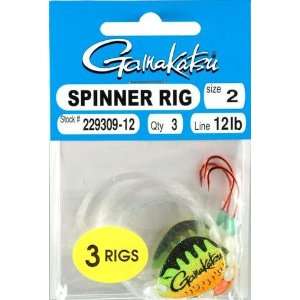  Gamakatsu   Spinner Rig Red Size 2 12Lb 3 Pack Sports 