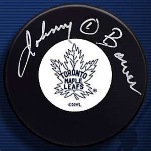 Johnny Bower Signed Hockey Puck 