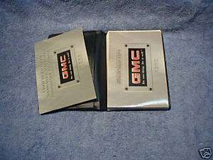 2000 00 GMC SONOMA OWNERS MANUAL SET  