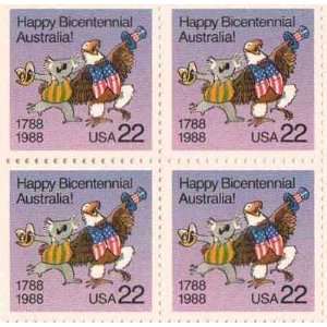  Happy Bicentennial Australia Set of 4 x 22 Cent US Postage 