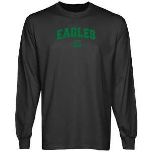 Eastern Michigan Eagles Charcoal Logo Arch Long Sleeve T shirt 