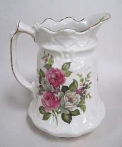 James Kent Staffordshire Old Foley Harmony Rose Milk Pitcher made in 