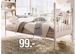 Bettgestell Bett Einzelbett Metall creme 90 x 200 cm Liegefläche NEU 