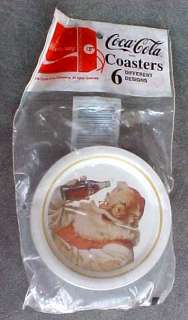 1993 Coca Cola (6) DIFFERENT SANTA Coasters   Sealed  
