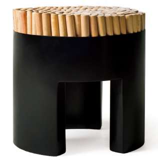 kenneth cobonpue CHIQUITA hocker SCHWARZ stool RATTAN *  