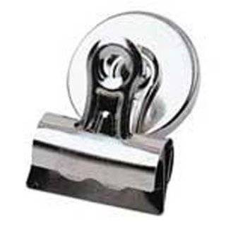 ACCO Magnetic Steel Clip, 2.25 Inch Square, 1.13 Inch Capacity, Chrome 