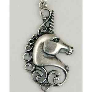  Sterling Silver Unicorn of Love PendantJewelry made in 