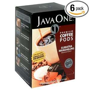Java One Sumatra Mandheling In Home Pods, 14 Count Pods (Pack of 6 