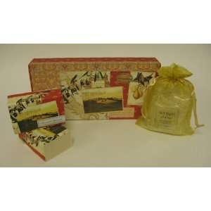 Mudlark Savon & Mineral DAmande Boxed Gift Set 2 Almond Soaps & Bath 