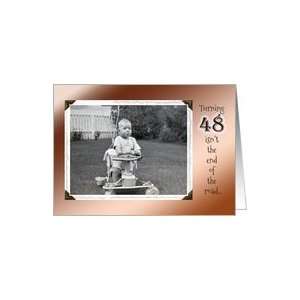 48th Birthday Humor ~ Vintage Baby in Stroller Card