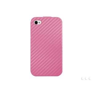  Cellet Pink Carbon Fiber Flip Proguard for iPhone 4 & 4S 