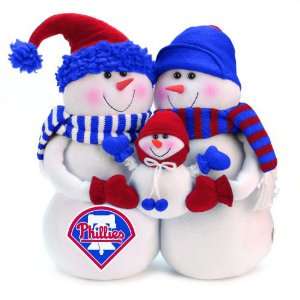  MLB Philadelphia Phillies Snowmen Family Holiday Table Top 