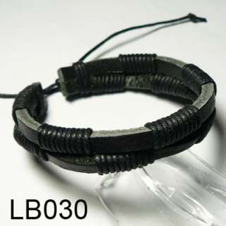New Charm Wristband Genuine Handmade Braided Leather Bracelet LB001 