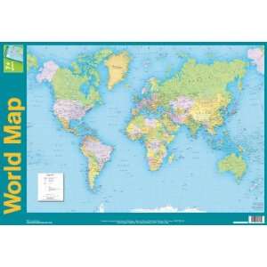 Laminated World Map Educational Chart Poster Print Laminated Poster 