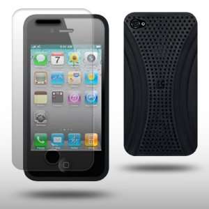 IPHONE 4 TPU MESH SKIN CASE WITH SCREEN PROTECTOR BY CELLAPOD CASES 
