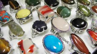 HOT ON SALE wholesale lots 20pcs Big Natural stone Rings jewelry free 