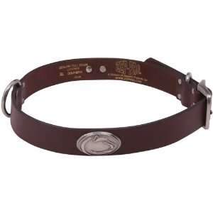   Penn State Nittany Lions Brown Leather Concho Dog Collar