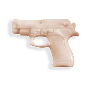  Pistol Gun Shaped Bath Bar Soap, White, Novelty Gift Boxed 