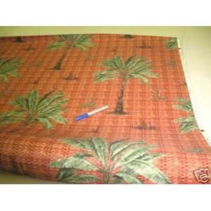  Fabric Trivera Tropical Palm Tree Brown Drapery W150 By 